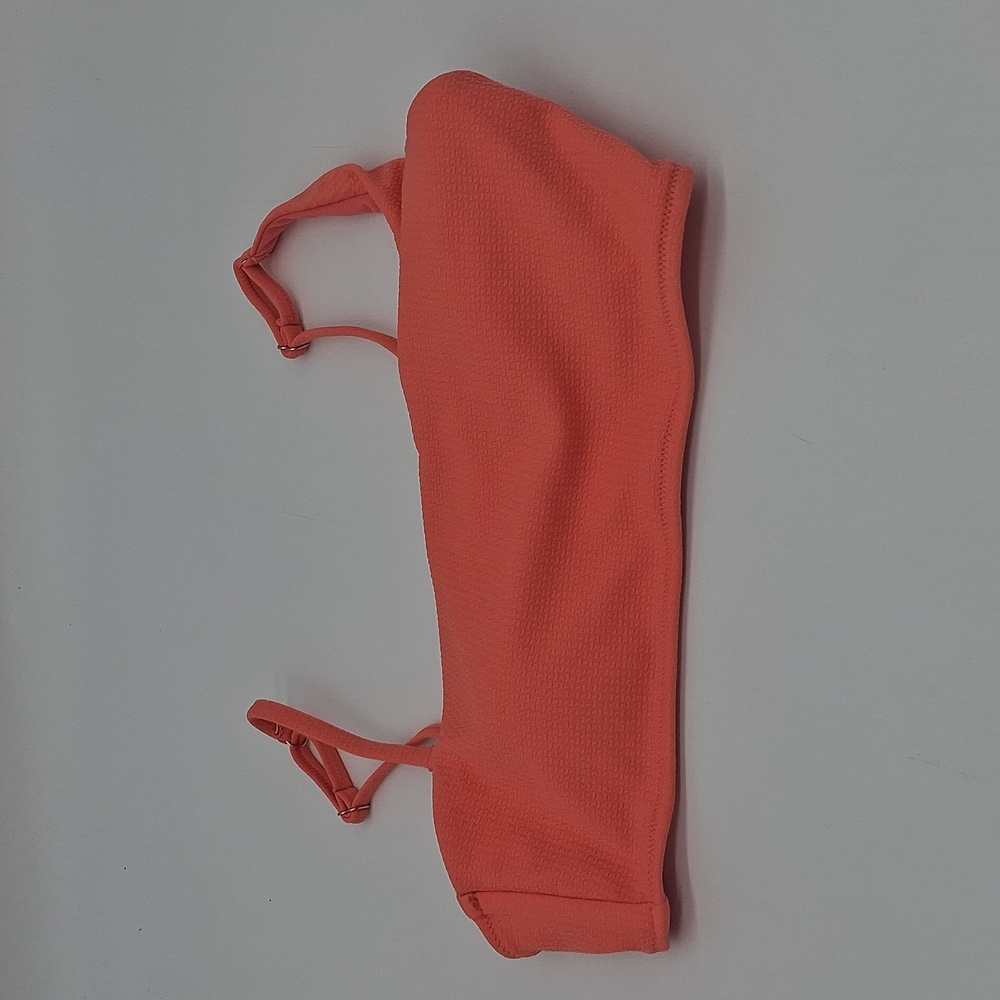 Raisins Oceans Solids Shine On Bikini Top Coral Orange M